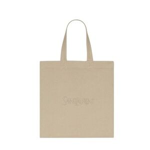 Yves Saint Laurent YSL 100% Cotton Fleece Logo Shoulder Tote Shopping‎ Bag